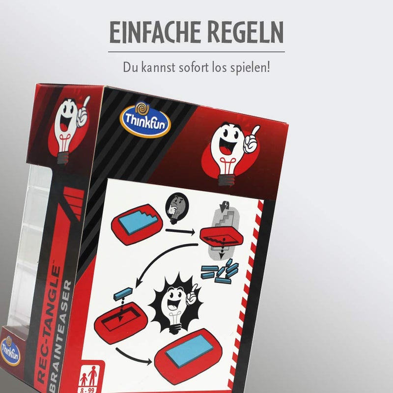 thinkfun Think Fun Pocket Brainteasers - Rec-tangle Puzzle Game and STEM Toy for Boys and Girls Age 8 and Up - Image 3